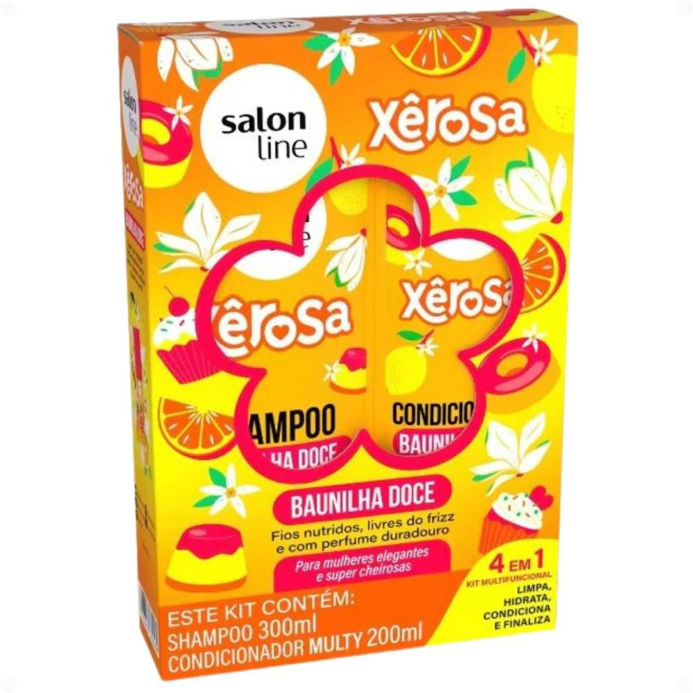 Kit Salon Line Xêrosa Baunilha Doce: Shampoo 300ml e Condicionador