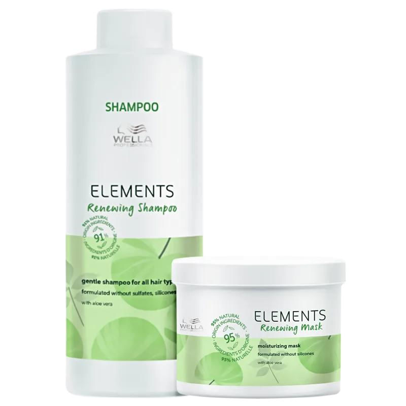 Wella Professionals Elements Renewing Shampoo 1L + Máscara 500ml