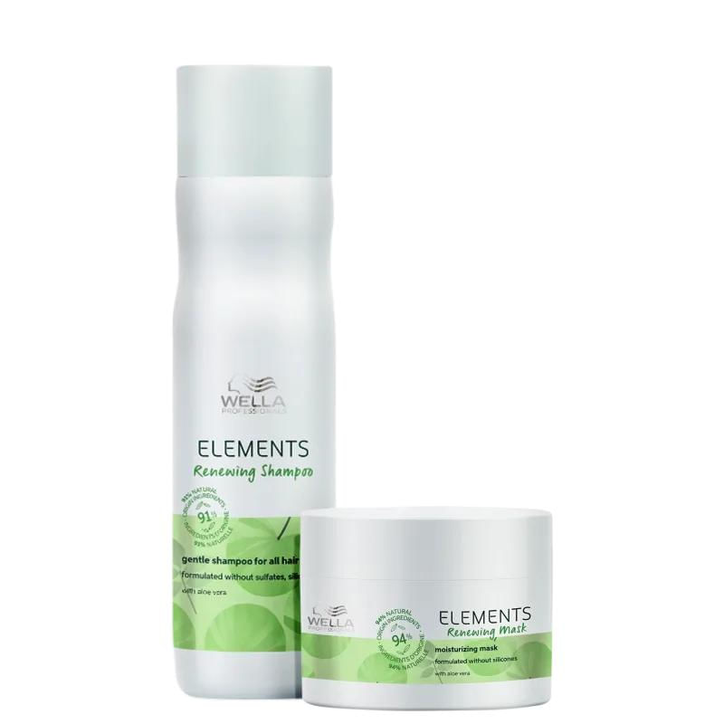 Wella Professionals Elements Ativos Naturais Shampoo 250ml + Mascara 150ml