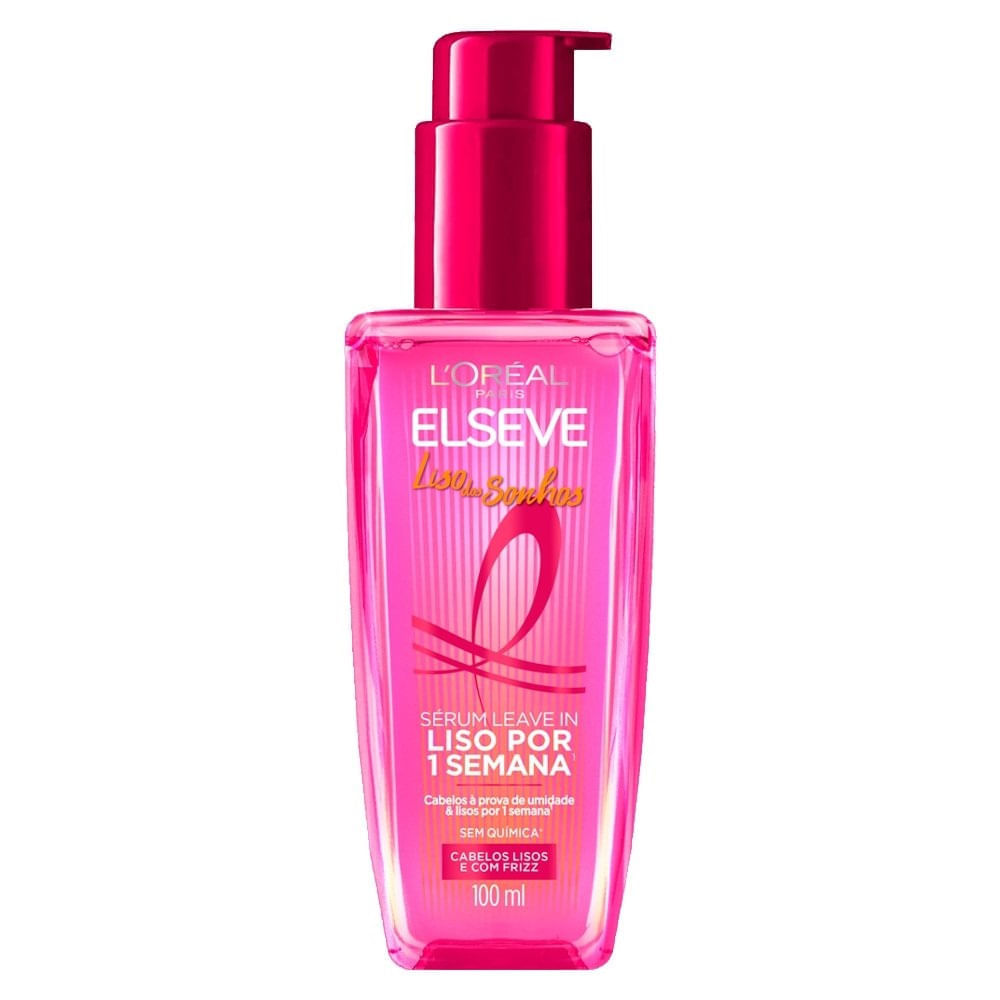 Sérum Leave In Elseve Liso dos Sonhos Liso Por 1 Semana 100ml
