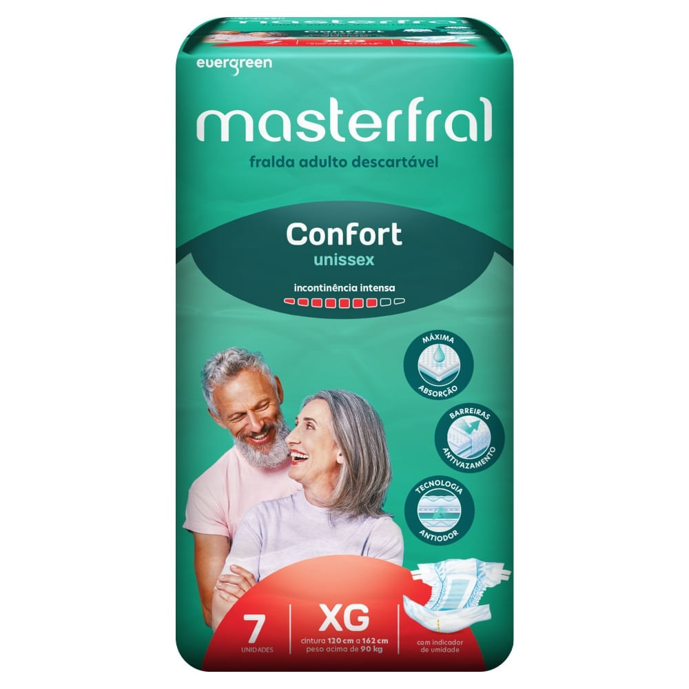A melhor oferta de: Fralda Geriátrica Masterfral Confort Unissex XG 7 ...