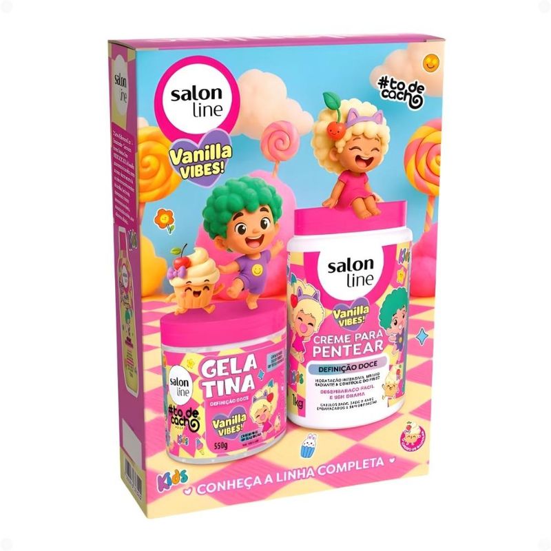 Kit Salon Line Kids Vanilla Vibes! #ToDeCacho: Shampoo Cabelo e