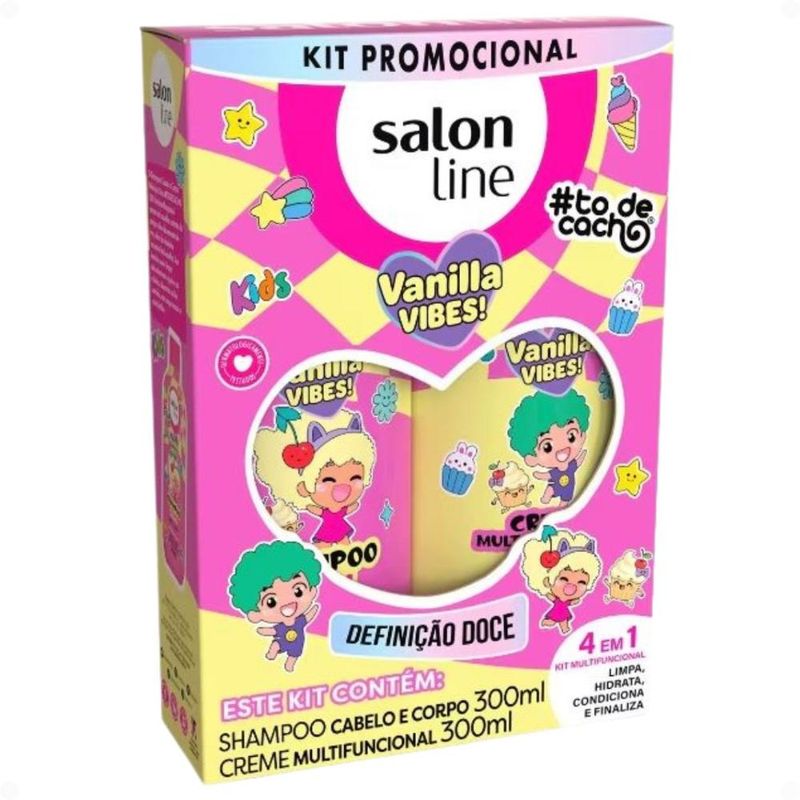 Kit Salon Line Kids Vanilla Vibes! #ToDeCacho: Shampoo Cabelo e