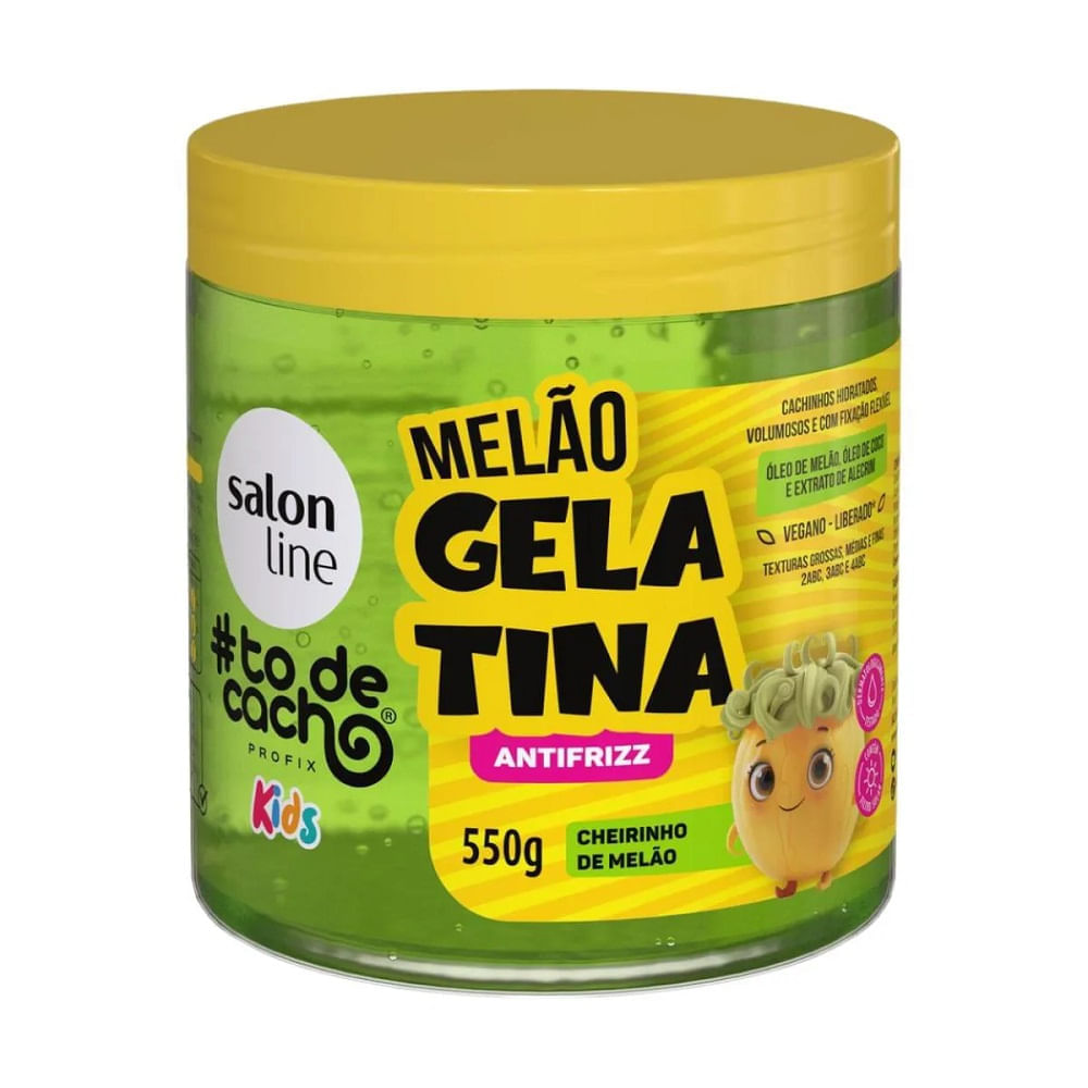 Gelatina Capilar Salon Line Kids To de Cachos Melão 550g