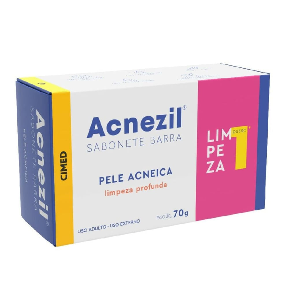 Acnezil Sabonete Barra 70g Pele Acneica