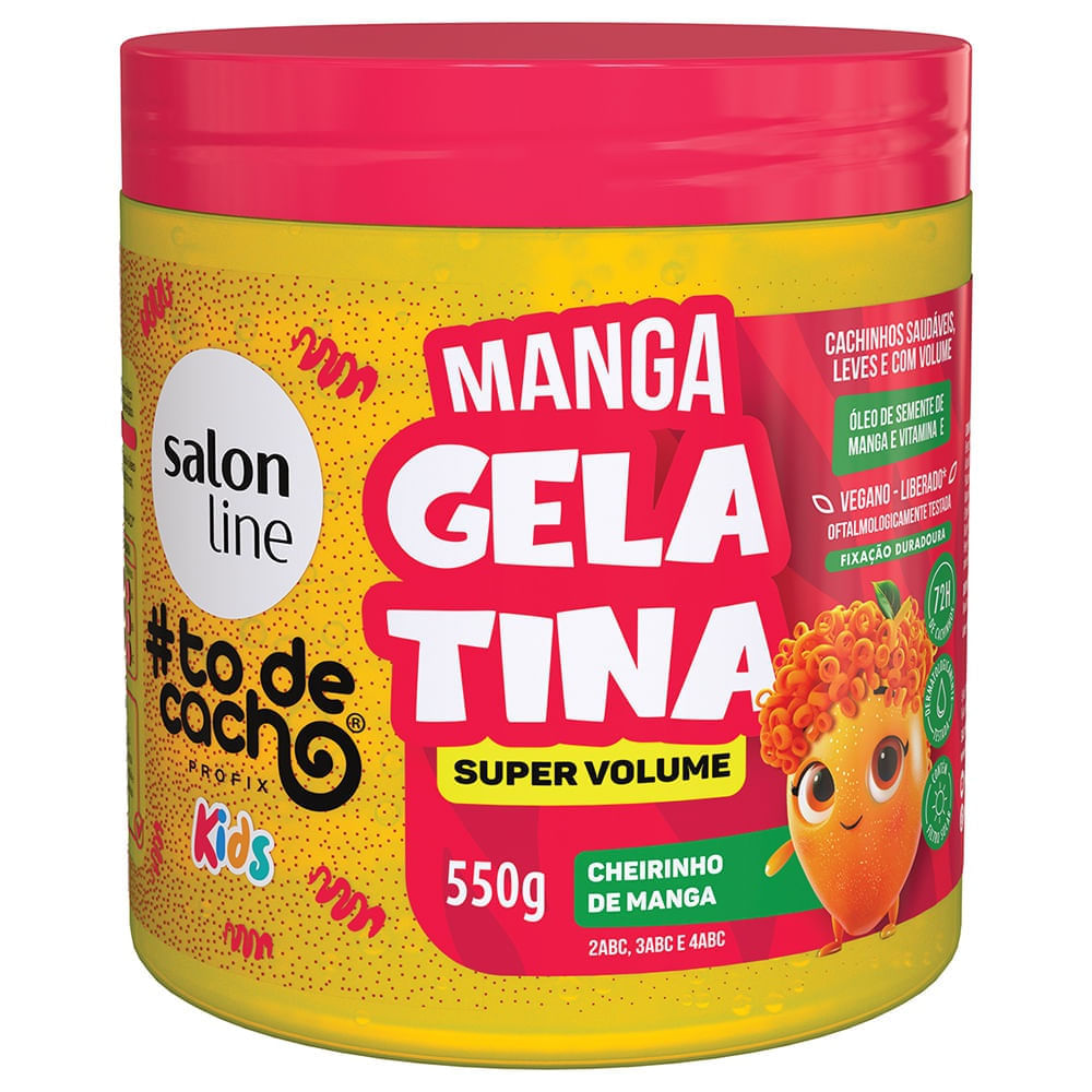 Gelatina Capilar Super Volume Salon Line Kids To de Cacho Manga 550g