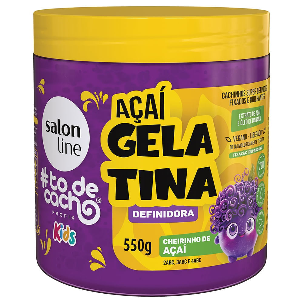 Gelatina Capilar Definidora Salon Line Kids To de Cacho Açai 550g