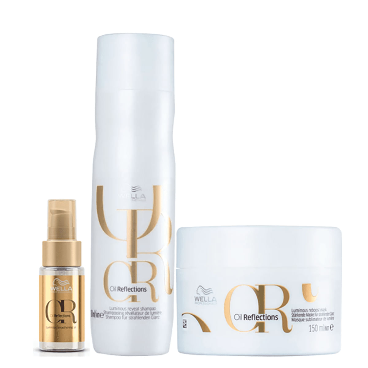 Kit Wella Oil Reflections - Shampoo, Máscara & Óleo Capilar
