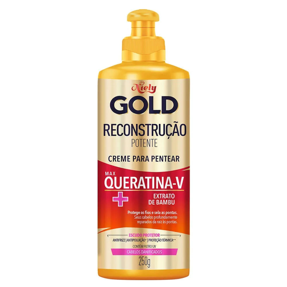 Creme de Pentear Niely Gold Reconstrução Potente 250g