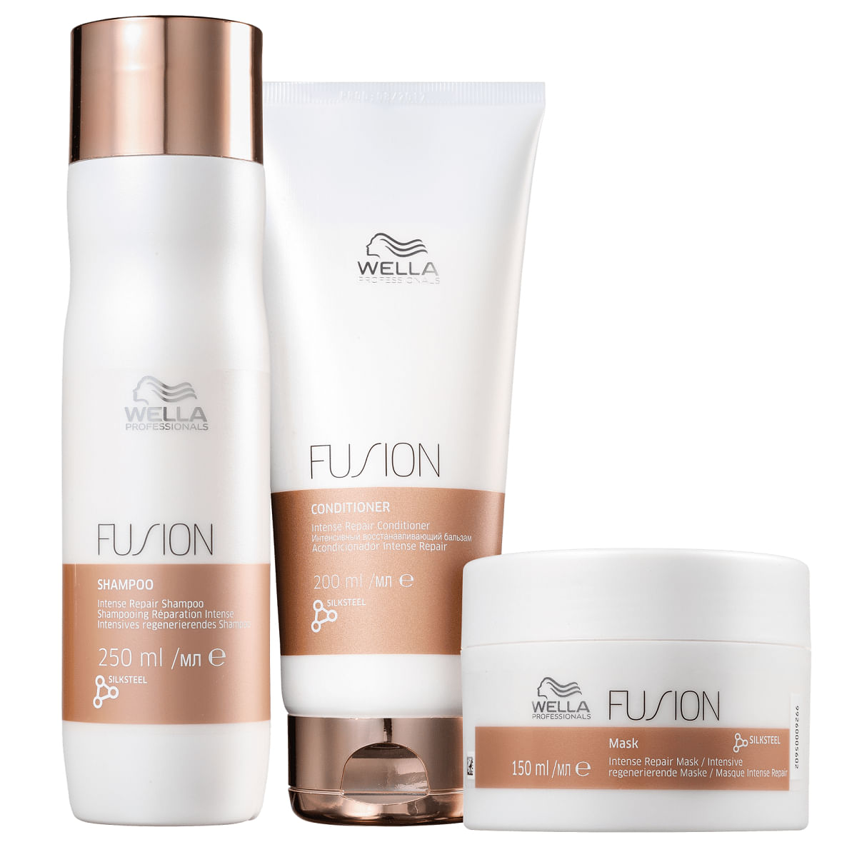 Kit Wella Professionals Fusion Shampoo 250ml + Condicionador 200ml + Máscara 150ml