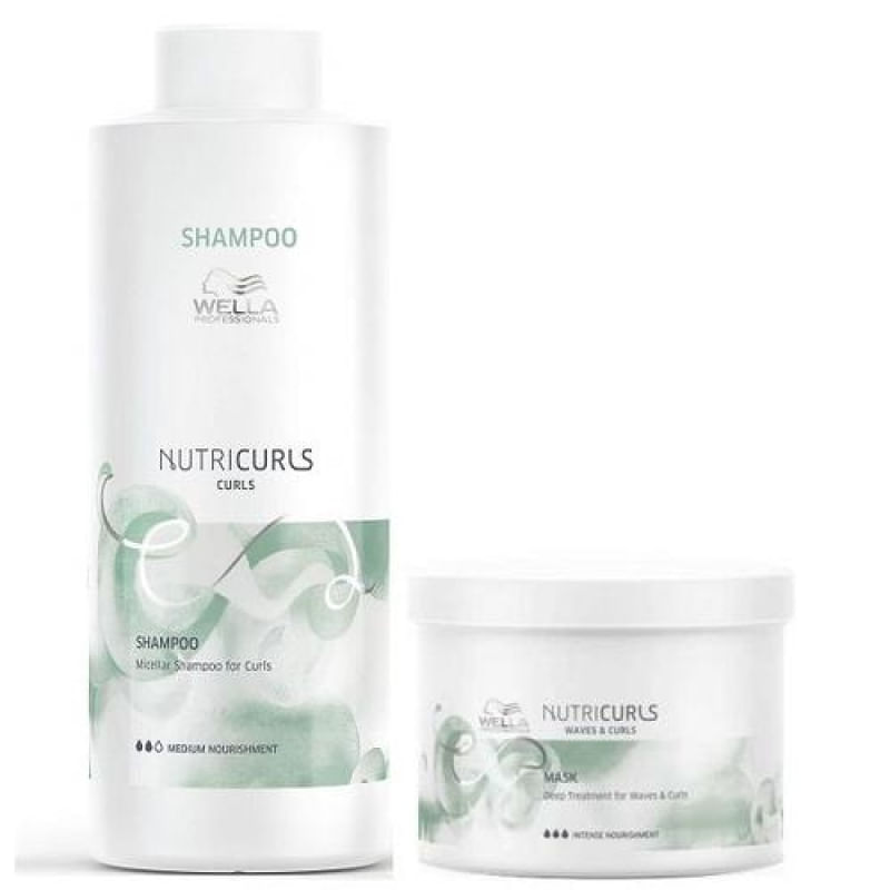 Wella Nutricurls Kit Shampoo 1000ml + Mascara 500ml