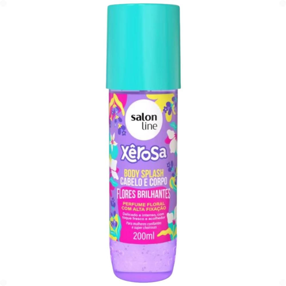 Body Splash Cabelo E Corpo Salon Line Xêrosa Flores Brilhantes 200ml
