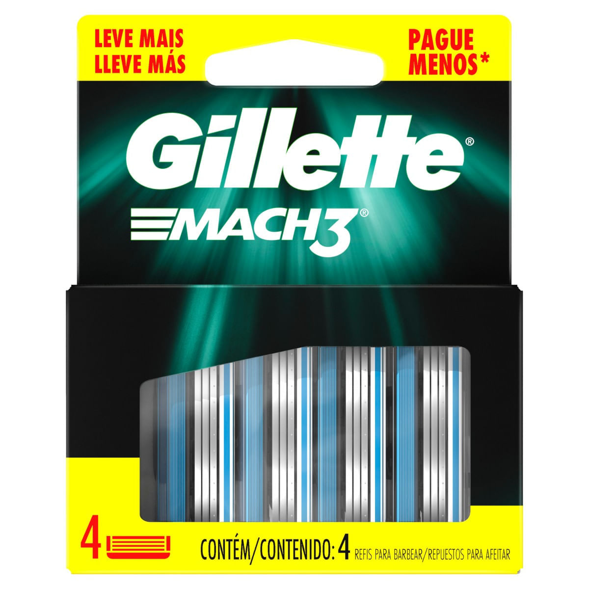 Carga Gillette Mach3 4 Unidades