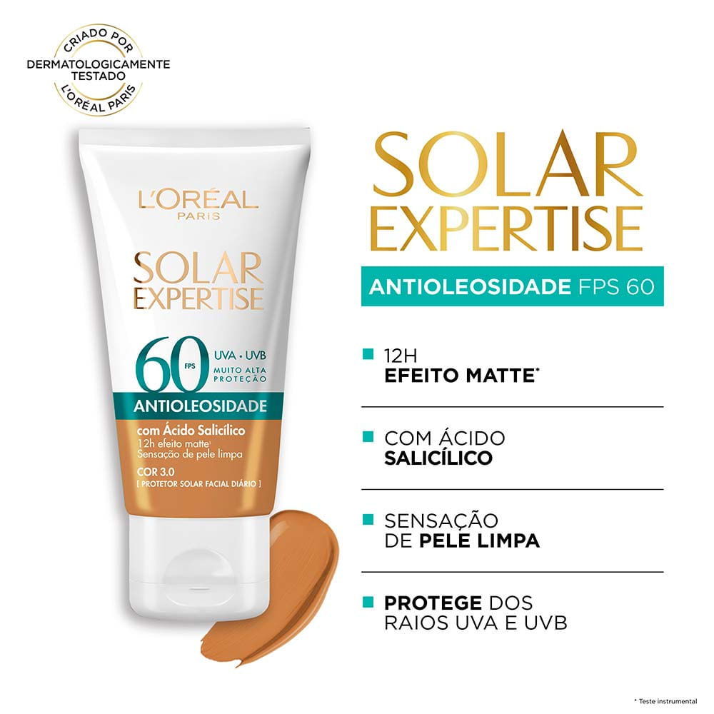 Protetor Solar Loreal Expertise Antioleosidade 3.0 FPS60 40g