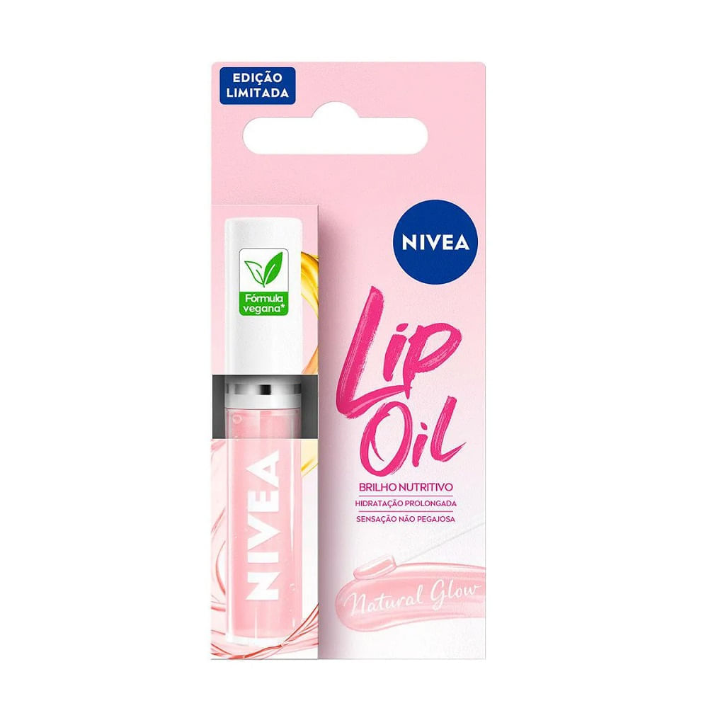 Brilho Labial Nivea Lip Nutritivo Oil Natural Glow 5,5ml - Época ...