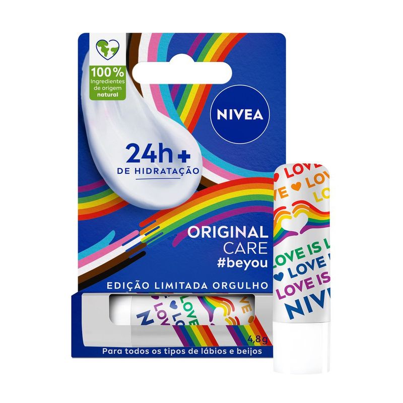 Hidratante Labial Nivea Original Care Orgulho 4,8g - Época Cosméticos