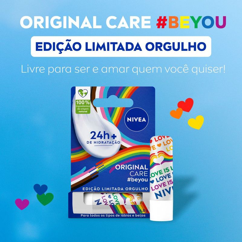 Hidratante Labial Nivea Original Care Orgulho 4,8g - Época Cosméticos