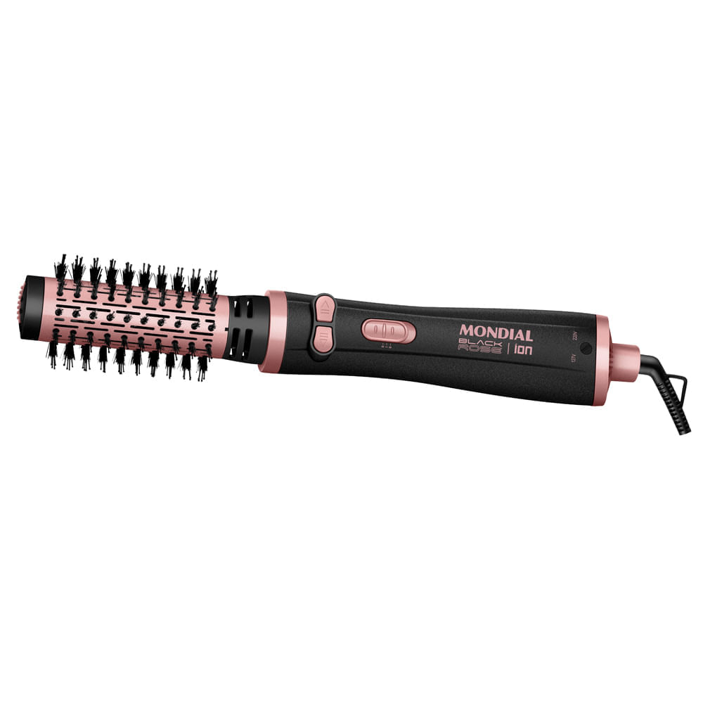 Escova Rotativa Mondial ERB-01 1200W Bivolt Black/Rose