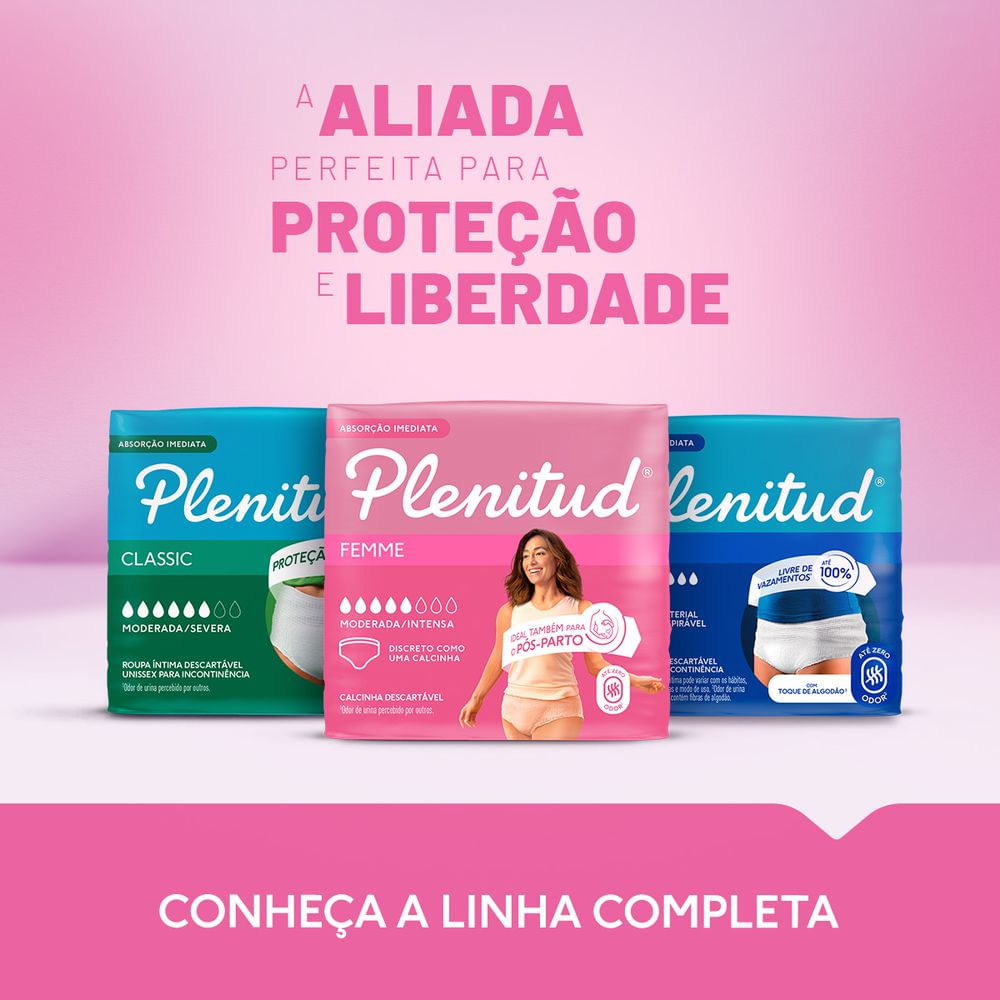 Roupa Íntima Plenitud Femme Incontinência Moderada a Intensa G/XG