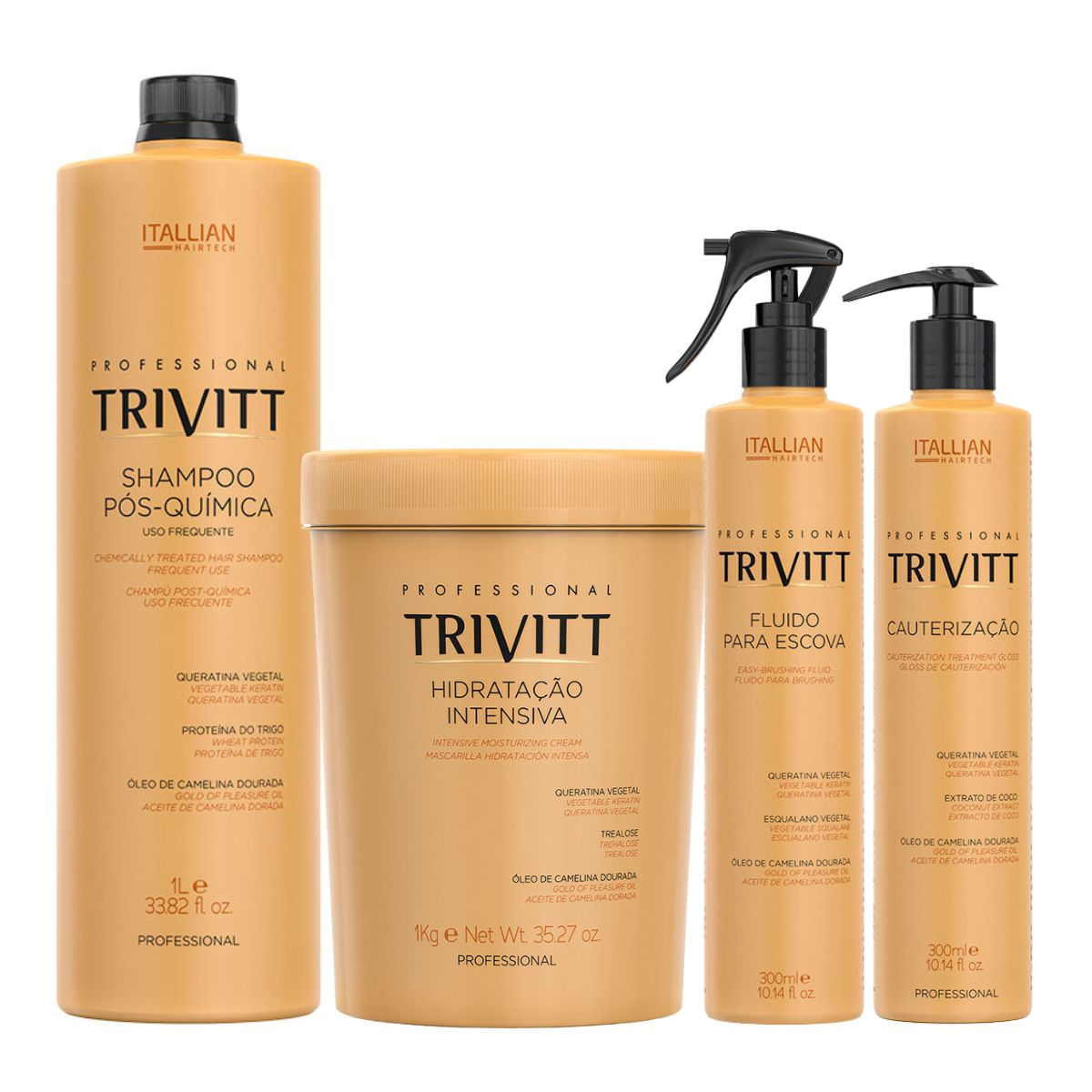 Kit Profissional Trivitt 04 Produtos - Cauterização E Hidratação