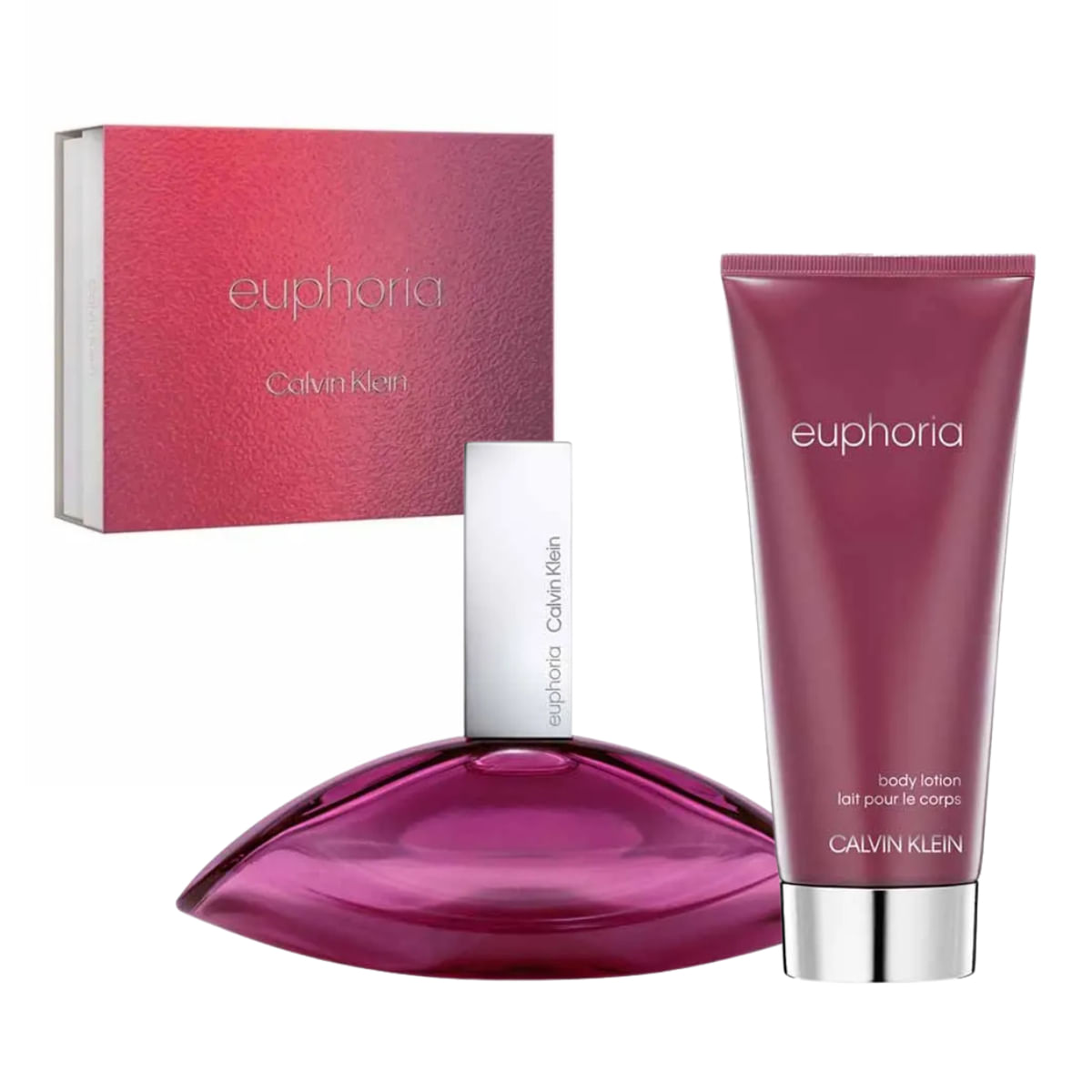 Kit Perfume Feminino Euphoria de Calvin Klein Eau de Parfum 100ml e Body Lotion 100ml