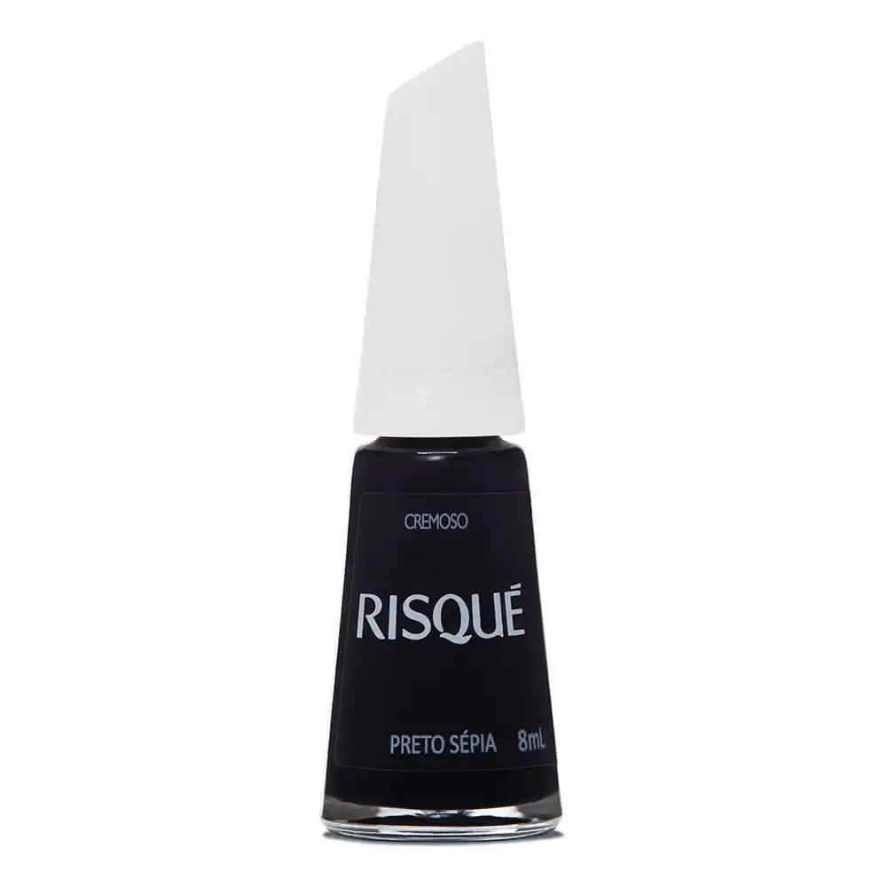 Esmalte Cremoso Preto Sépia Risqué 8ML