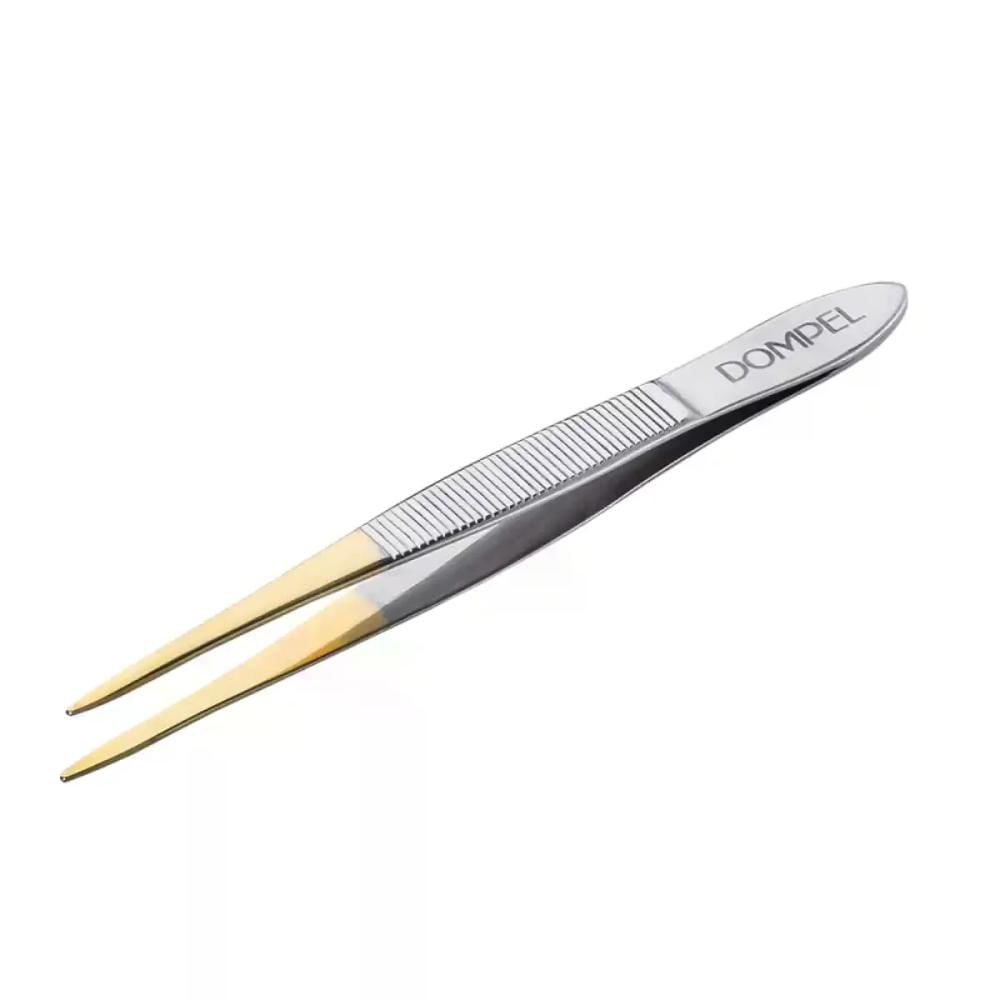 Pinça Fina para Sobrancelhas Dompel 10Cm Ref 4250