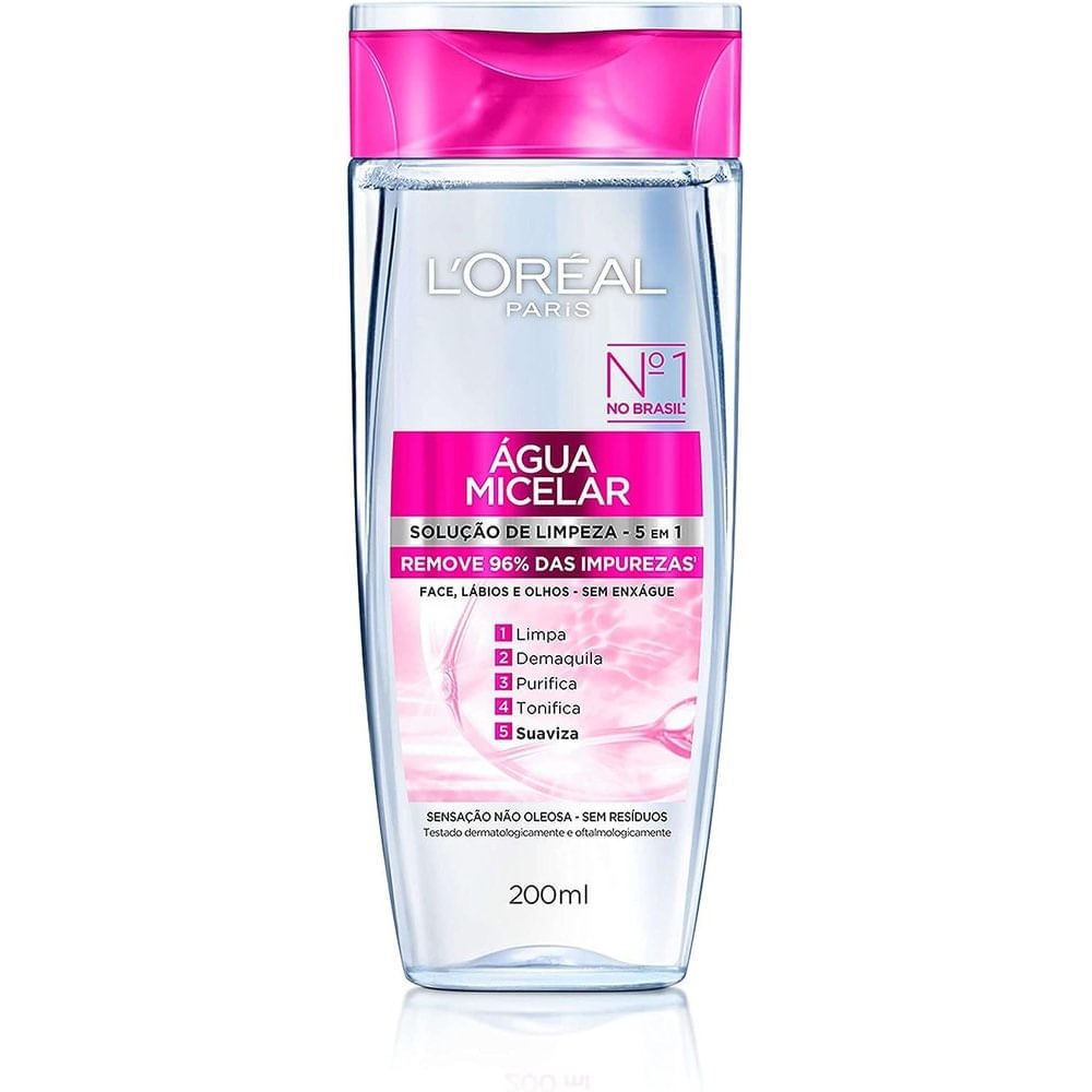 Água Micelar L'Oréal Paris Solução de Limpeza 5 em 1 200ml