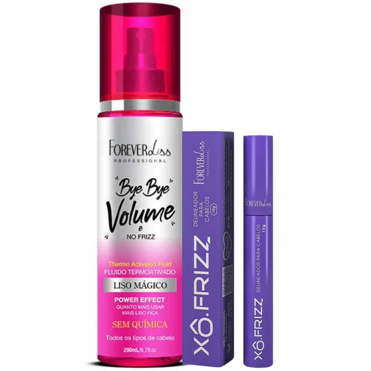 Kit Forever Liss: Modelador Xô Frizz 10g