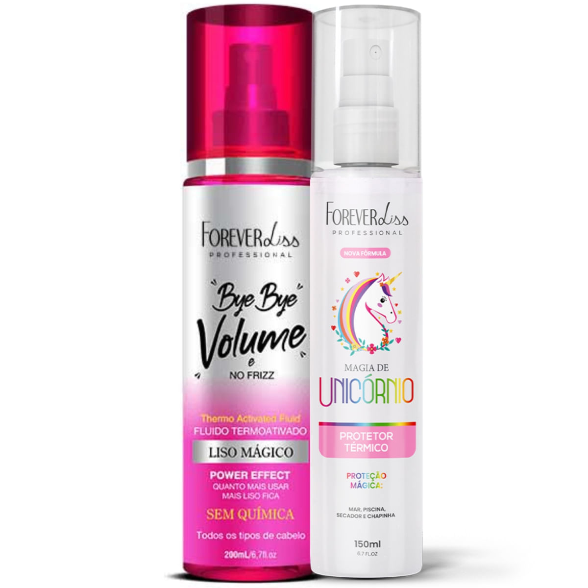 Kit Forever Liss: Modelador Xô Frizz 10g e Protetor Térmico Magia de Unicórnio 150ml