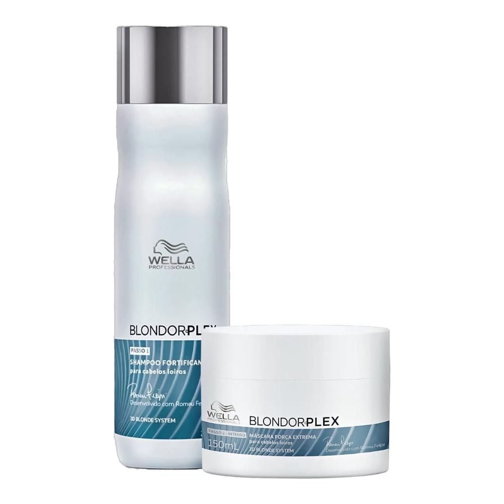 Kit Wella Professionals BlondorPlex - Shampoo 250ml + Máscara 150ml