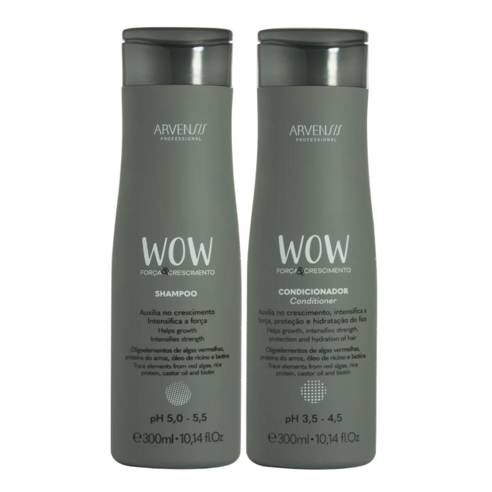 Kit Arvensis WOW Força & Crescimento - Shampoo 300ml + Condicionador 300ml