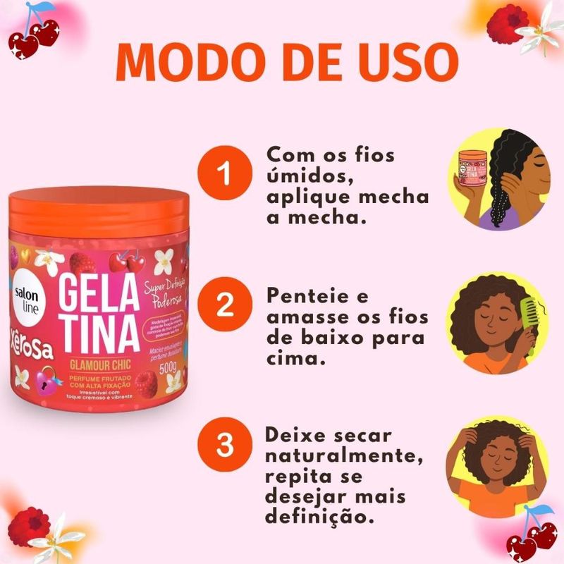 Gelatina Capilar Salon Line Xêrosa Glamour Chic Super Definição