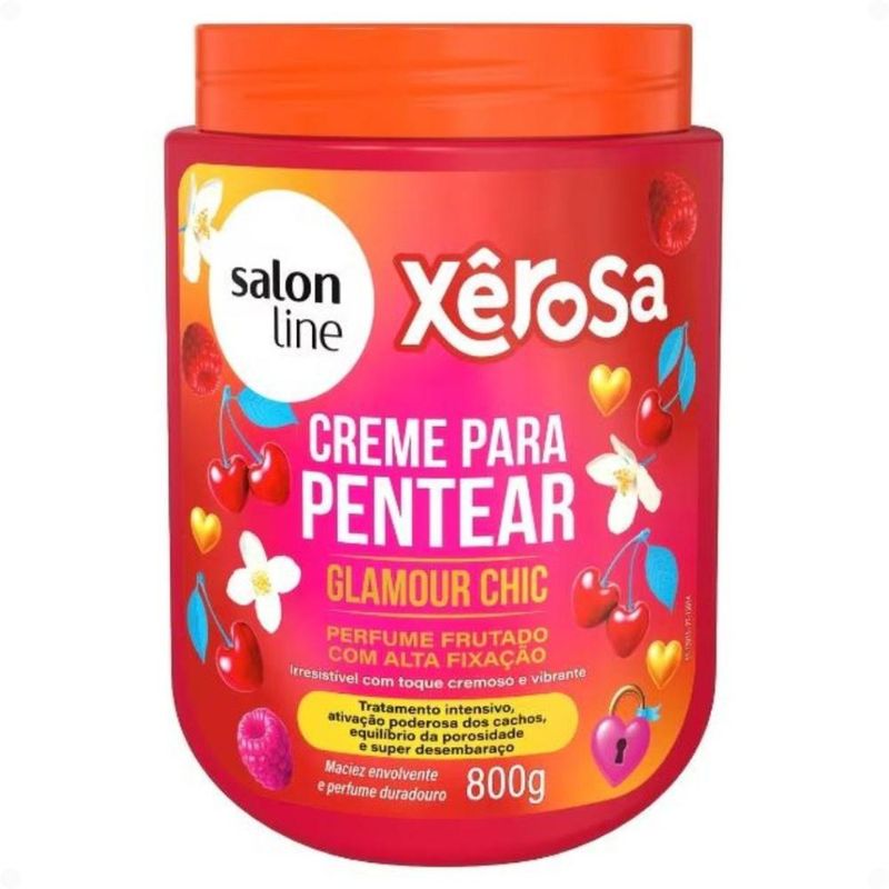 Creme Para Pentear Salon Line Xêrosa Glamour Chic 800g - Época