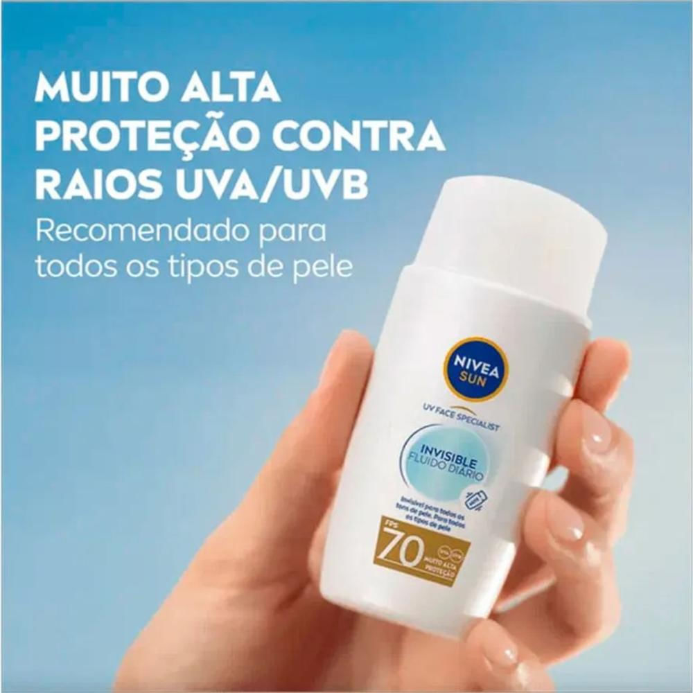 Protetor Solar Facial Nivea Sun UV Specialist Invisible Fluido