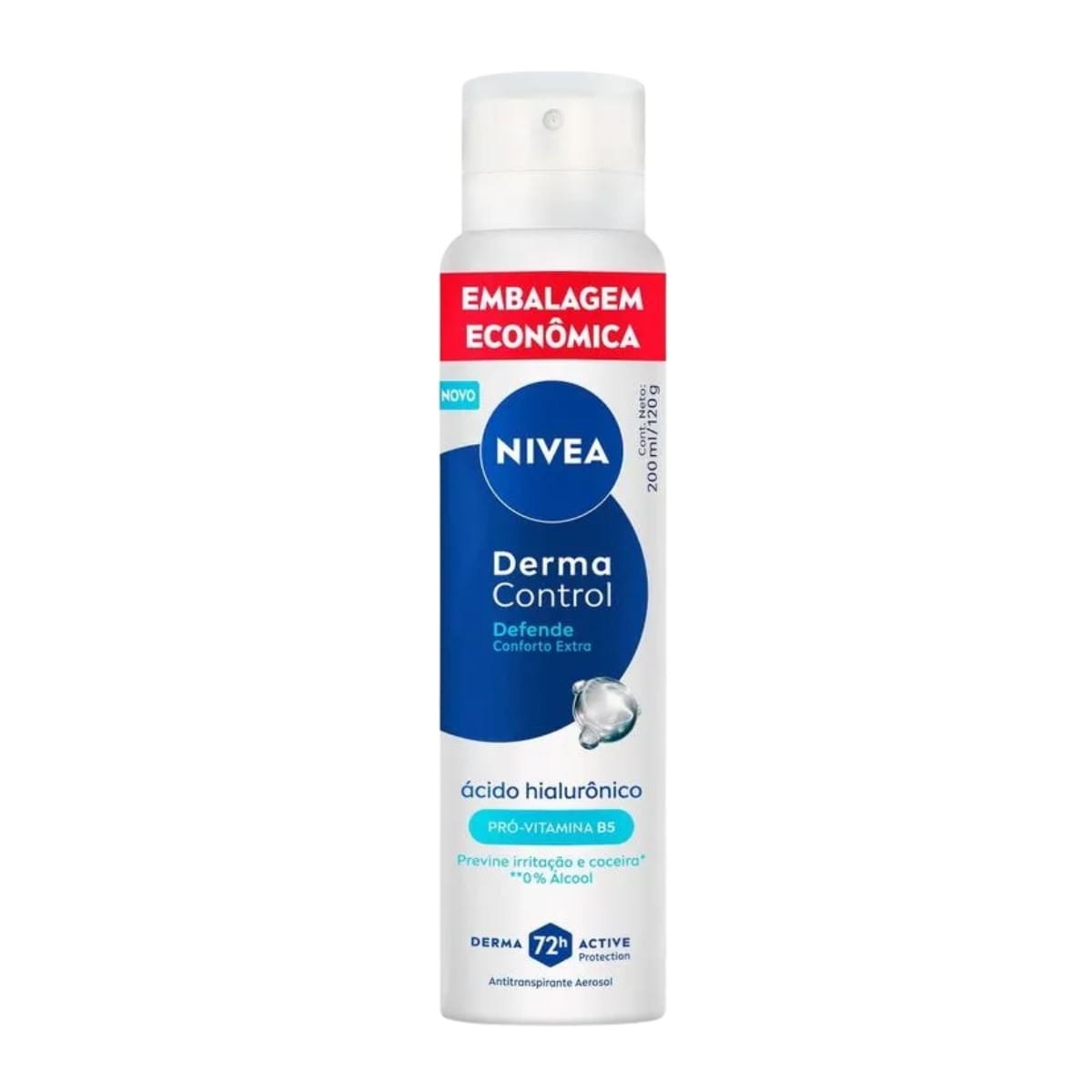 Desodorante Antitranspirante Aerossol Nivea Derma Control Defende 72h 200ml