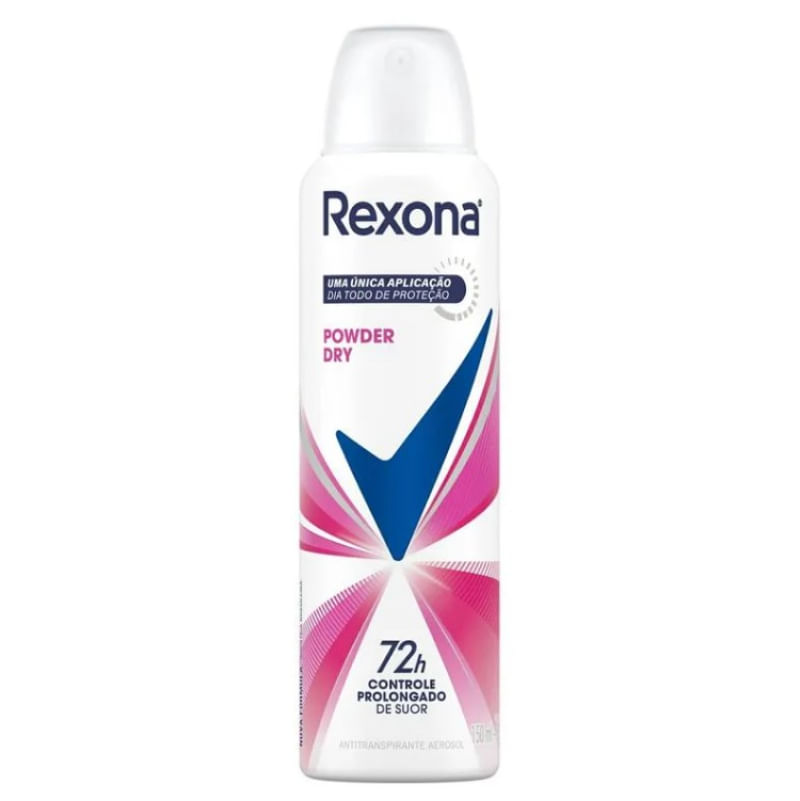 DESODORANTE ANTITRANSPIRANTE AEROSOL REXONA POWDER DRY FEMININO 150ML
