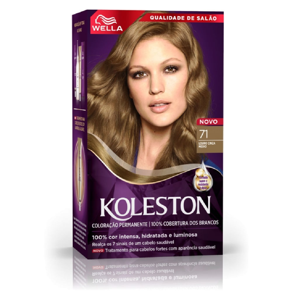 Tintura Koleston 7. 1 Louro Cinza Médio