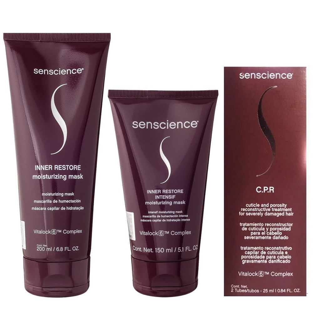 Kit Senscience Inner Intensif 150ml + Inner Deep Moisturizing 200ml + CPR 2x25ml