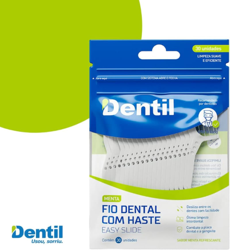 Fio Dental Com Haste Dentil Pro 30 Unidades - Época Cosméticos