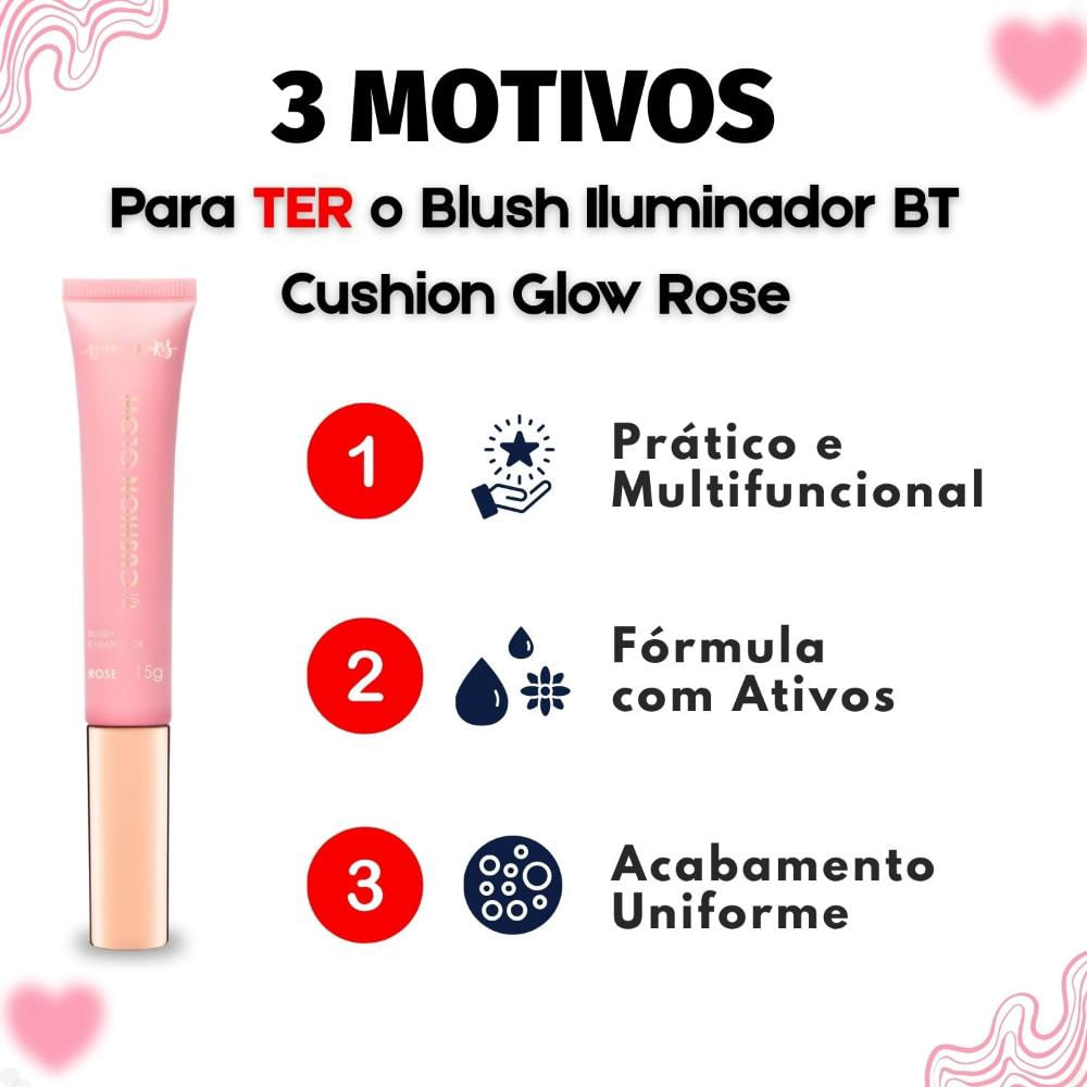 Blush Iluminador Bruna Tavares Bt Cushion Glow Rose 15g - Época