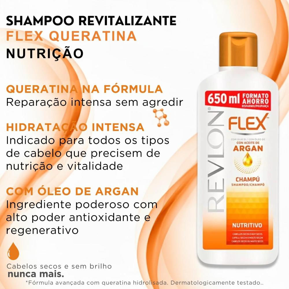 Shampoo Revlon Flex Nutritivo com Óleo de Argan 650ml - Época