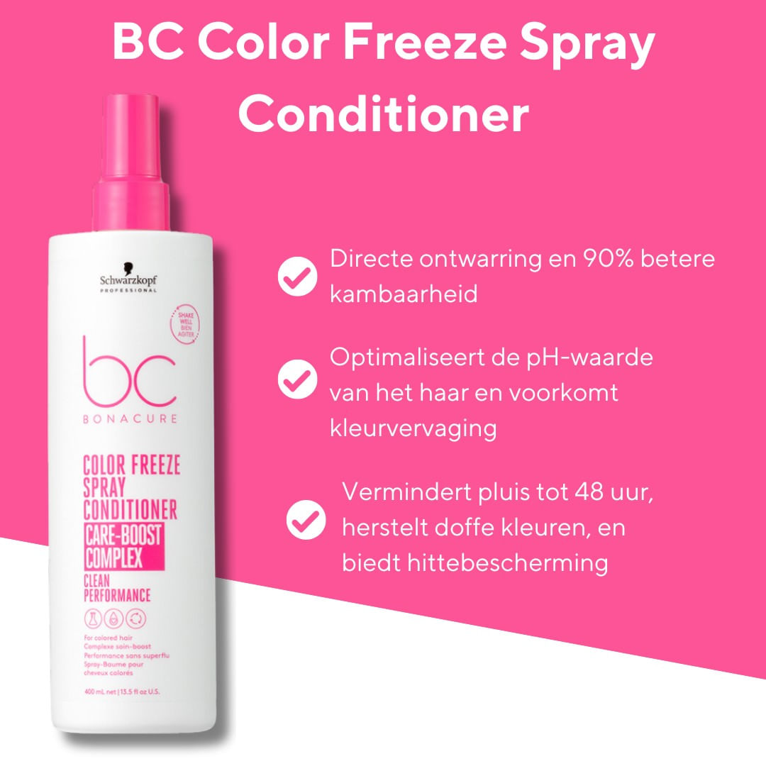 Schwarzkopf BC pH 4.5 Color Freeze Spray Conditioner 400ml - Época