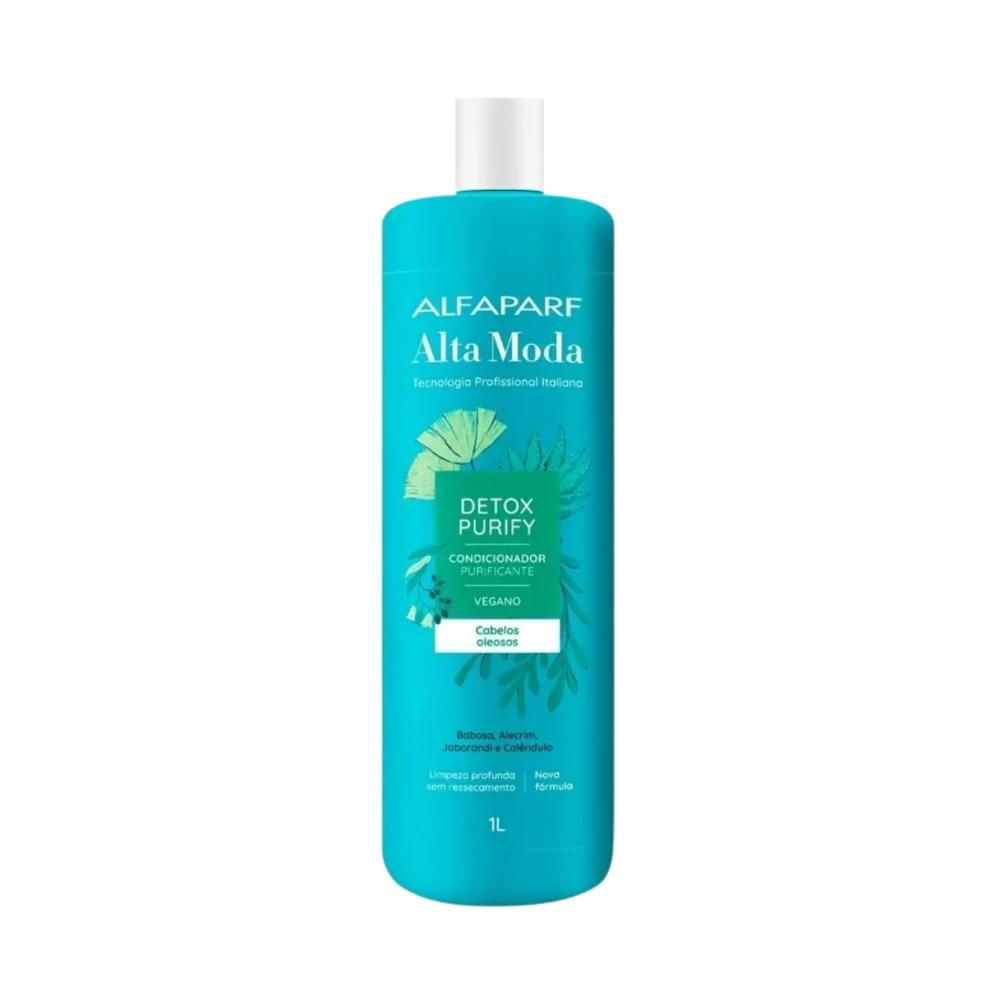 Alfaparf Alta Moda Detox Purify Bálsamo Condicionador Equilíbrio Purificação 1 L