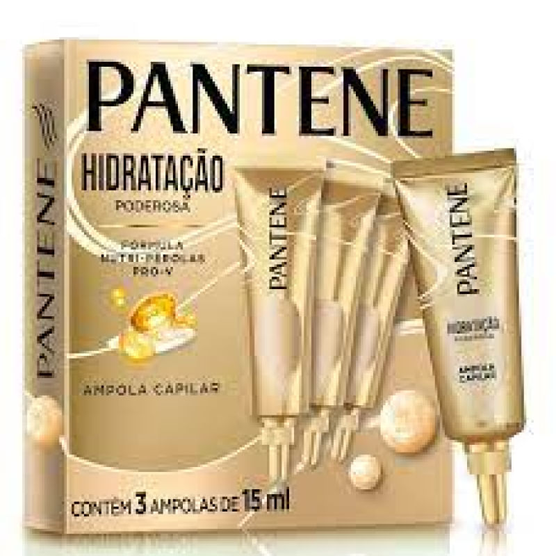 KIT AMPOLA DE TRATAMENTO PANTENE HIDRATAÇÃO PODEROSA 3 UNIDADES DE 15ML