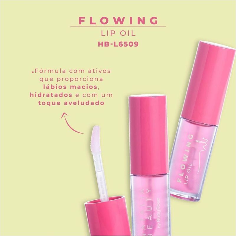 Ruby Rose Lip Oil Flowing By Natalia Beauty HBL6509 4ml - Época