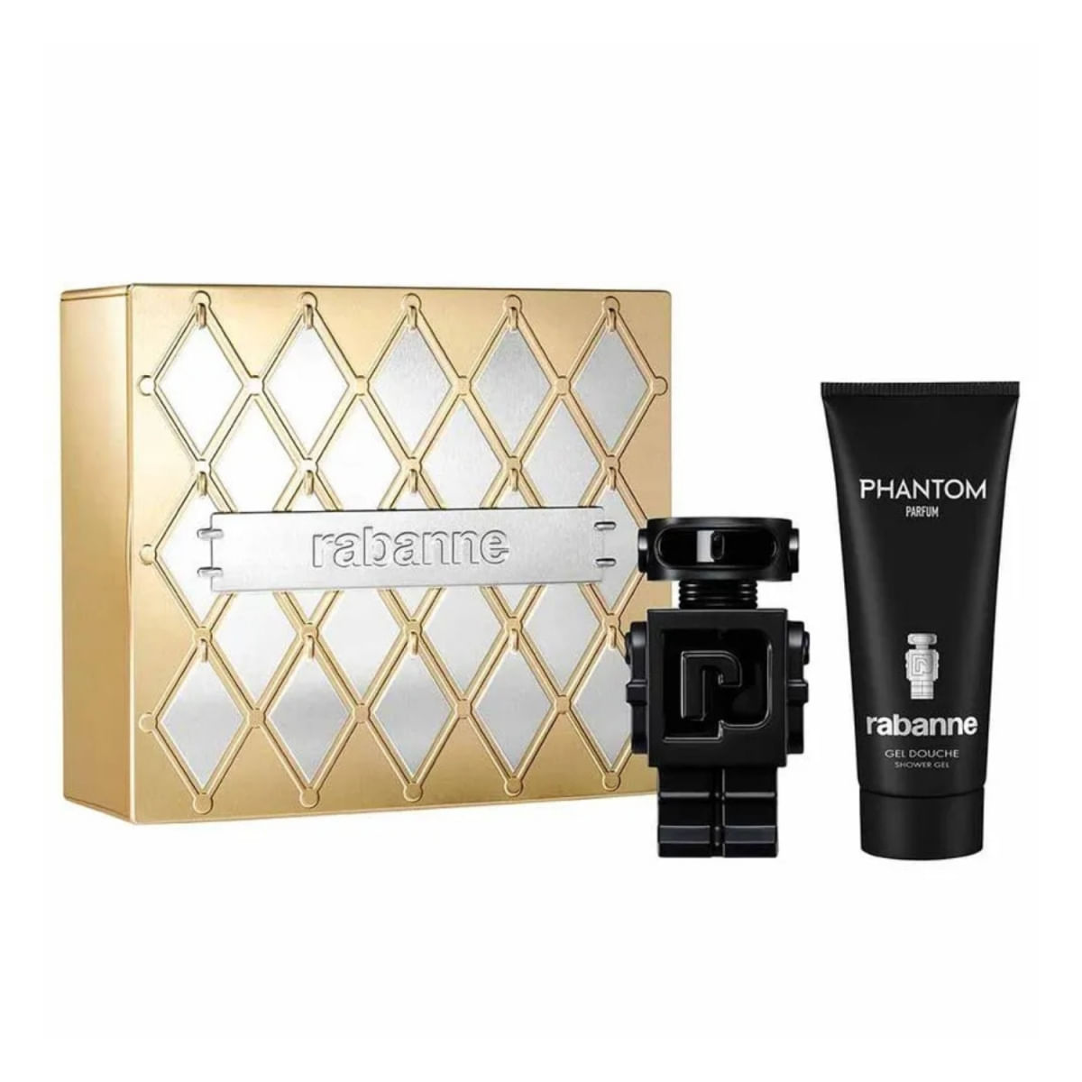 Kit Perfume Masculino Phantom Parfum de Rabanne 50ml + Shower Gel 50ml