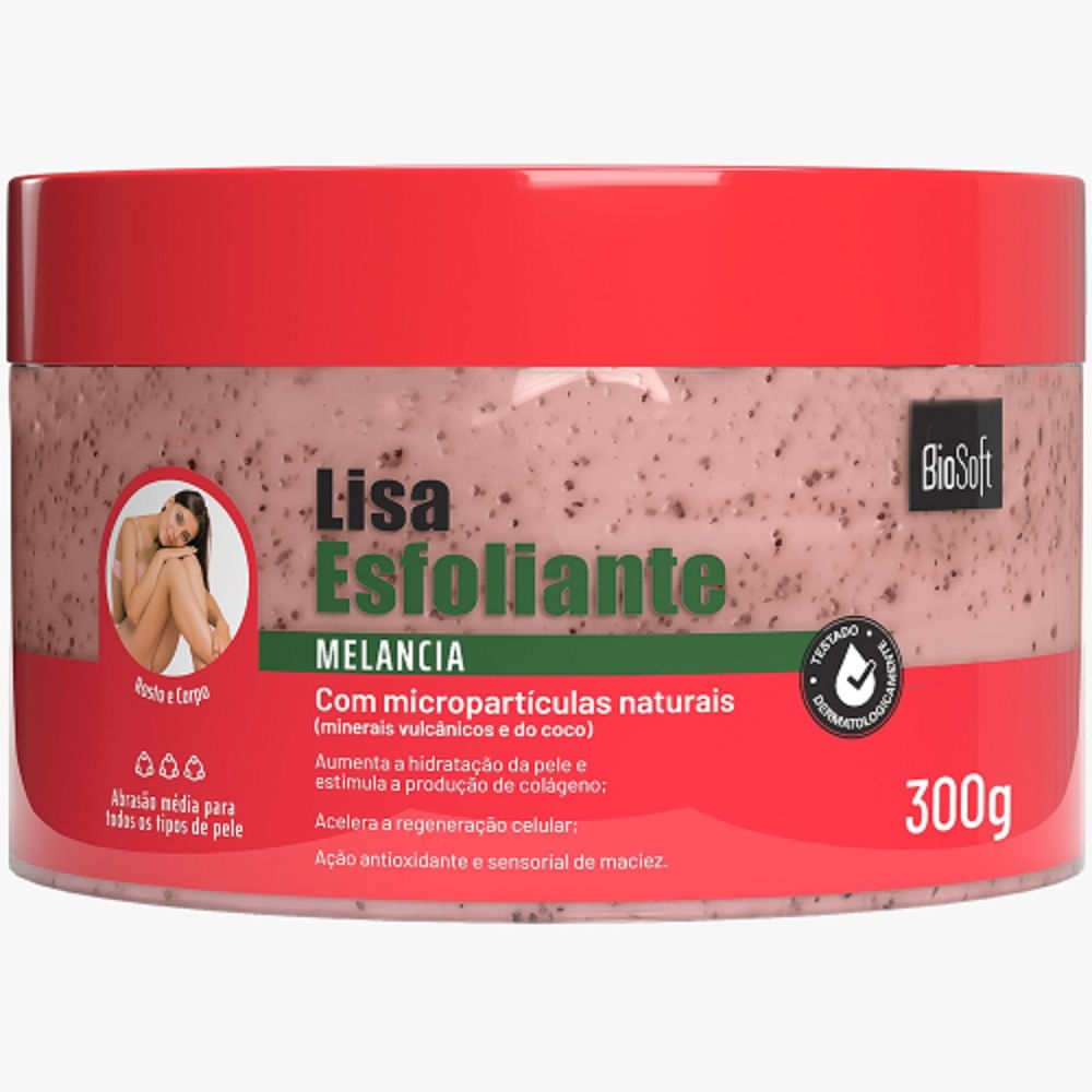 Creme Esfoliante Bio Soft Lisa Melancia 300g