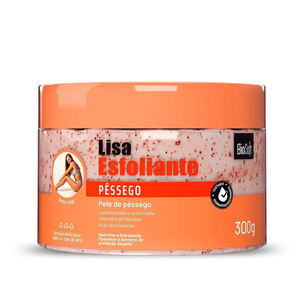 Creme Lisa Esfoliante Pêssego Bio Soft 300g