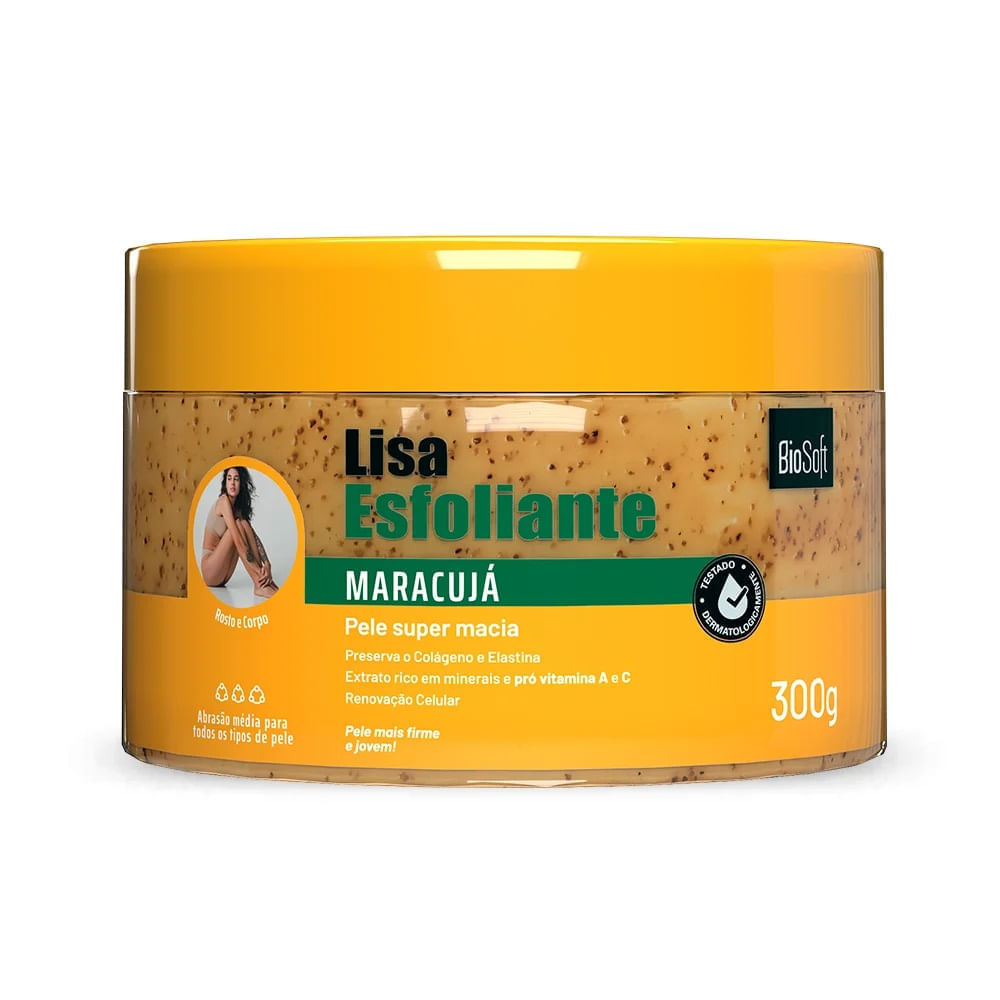 Creme Lisa Esfoliante Maracujá Bio Soft 300g